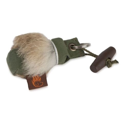 Nøkkelring mini dummy - Khaki m/pels Canvas