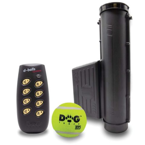 Balldropper med fjernkontroll og fire tennisballer