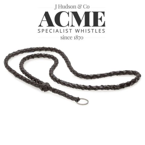 Acme Fløytebånd - Flettet brunt lær 