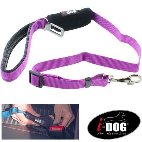 I-DOG Hundekobbel m/bilbeltefeste 100 cm