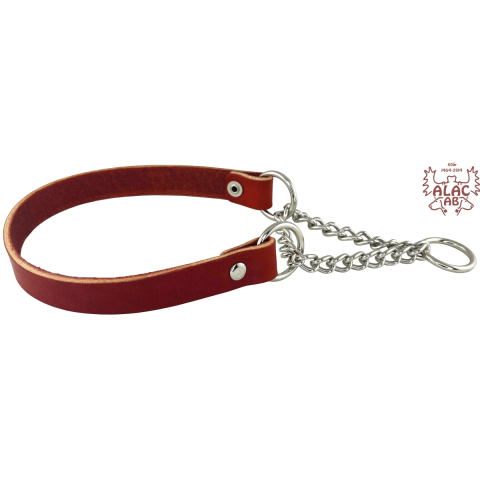 ALEC - Halvstrup lærhalsbånd i sort el. brunt lær (levers i 12 mm og 18 mm)