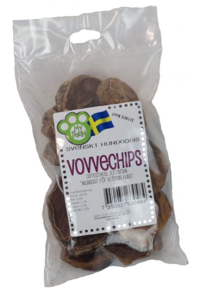 My Treats - Tørket Vovve chips fra Sverige (Pose a`100 gr.)