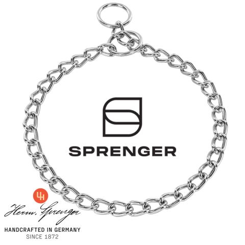 Sprenger Kjettinghalsbånd - Runde lenker - Forkrommet – 3,0 mm