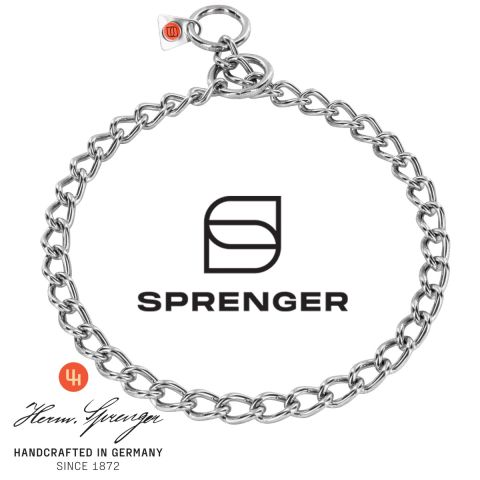 Sprenger Kjettinghalsbånd - Runde lenker - Rustfritt stål – 3,0 mm