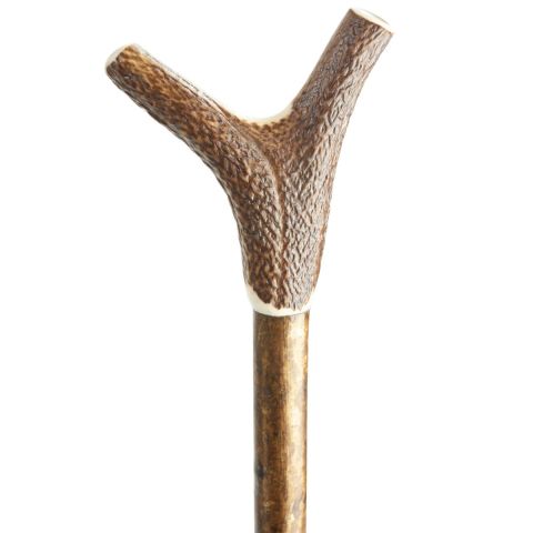 Classic Canes - Tommelgrepstokk av hjortegevir på hasseltrestokk 