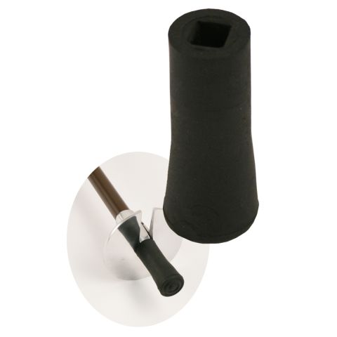 Svart gummihylse for sittestokk 