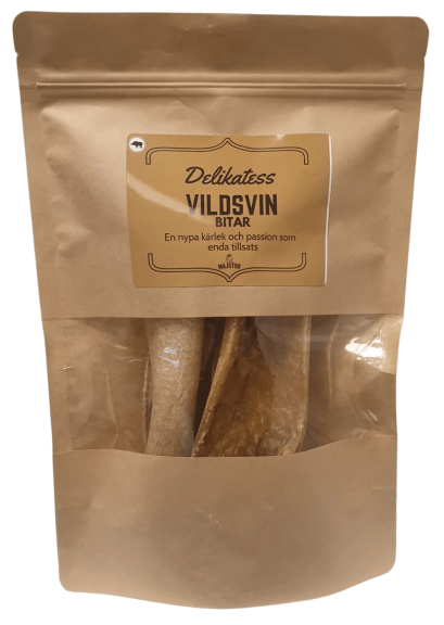 Majstor - Lufttørkede biter av villsvin - (Pose a`100 gr.)