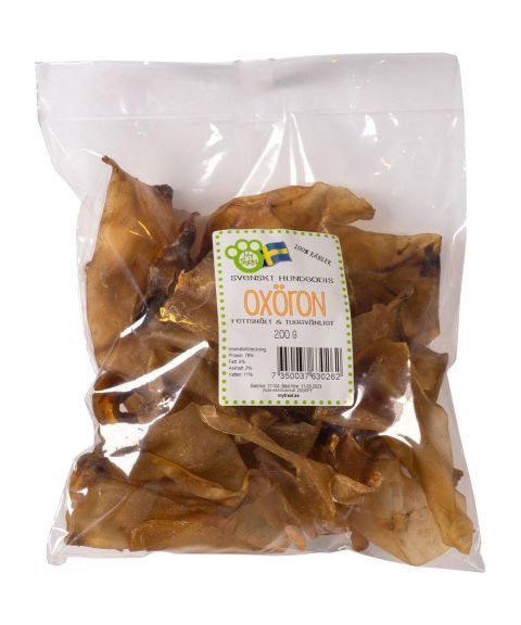 My Treats - Tørket Okseører fra Sverige (Pose a`200 gr.)