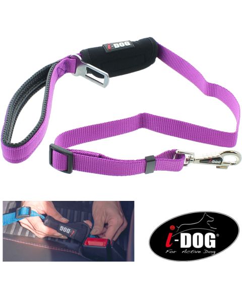 I-DOG Hundekobbel m/bilbeltefeste 100 cm