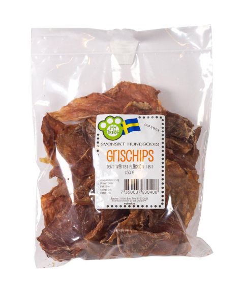 My Treats - Tørket Grisechips fra Sverige (Pose a`150 gr.)